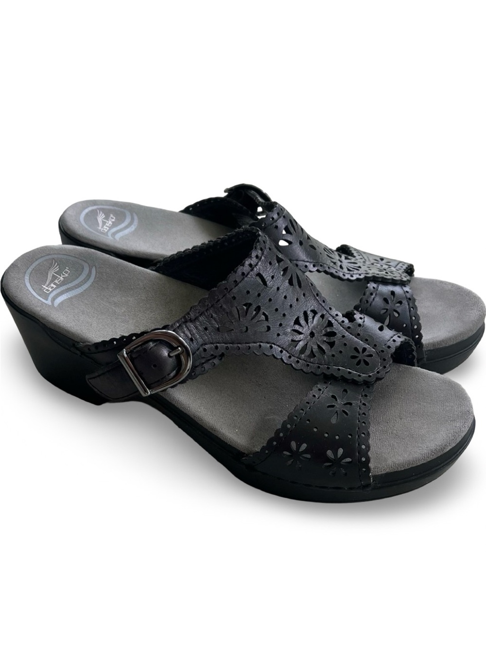 Dansko Sapphire Slide Sandals Black Sz 41/10